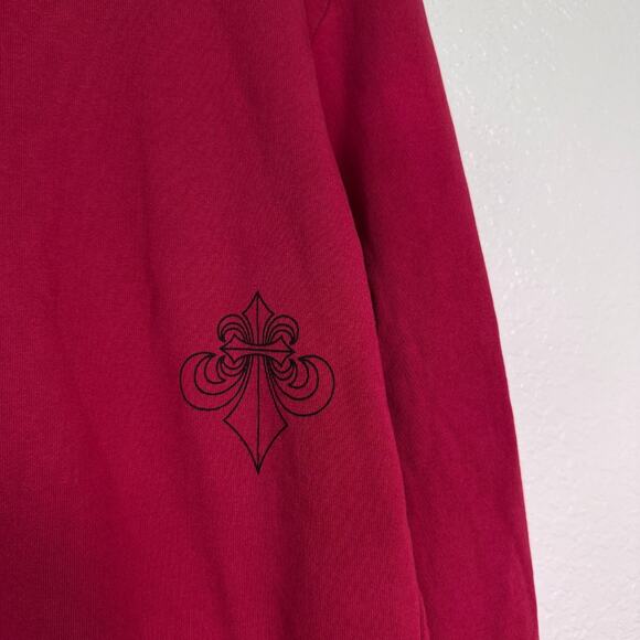 Affliction Hoodie Men Small Black Knight Graphic Pullover Y2K Gothic Grunge Red - Picture 9 of 12